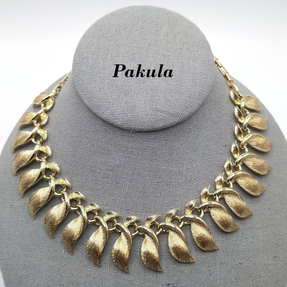 Pakula Gold Plated Necklace, Mid-century Modern, 1960s Vintage Jewelry